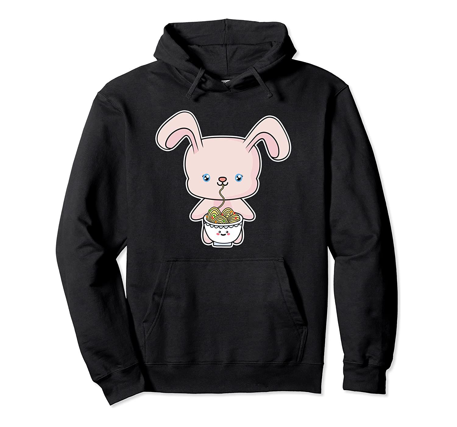 Kawaii Rabbit Bunny Ramen Noodles Japan Anime Gift Pullover Hoodie, T-Shirt, Sweatshirt