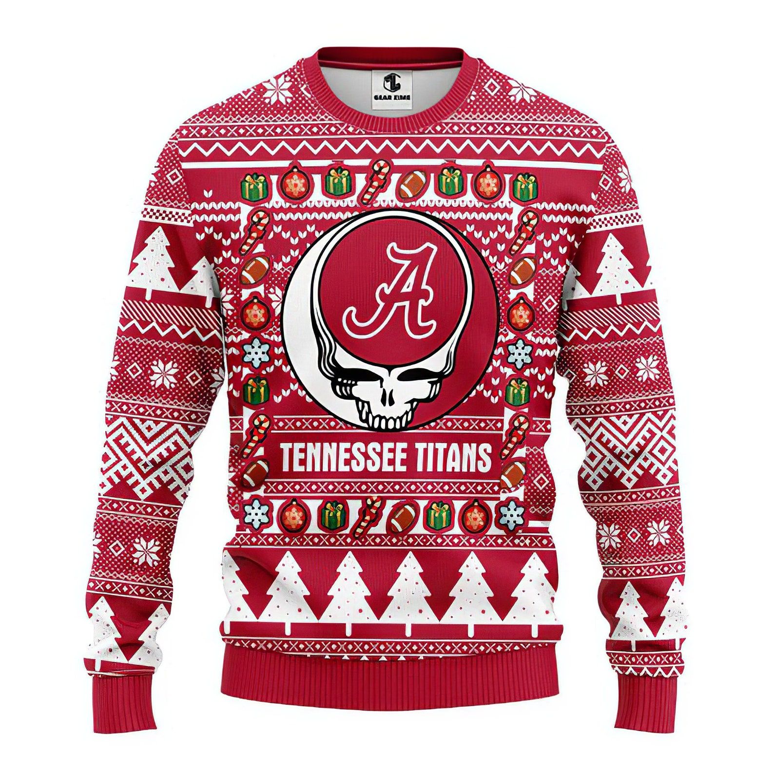 Alabama Crimson Tide Tenessee Titans Ugly Christmas Sweater, All Over Print Sweatshirt