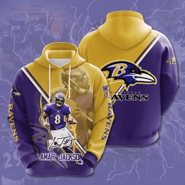 Lamar Jackson Baltimore Ravens 99 Unisex 3D Hoodie Gift For Fans