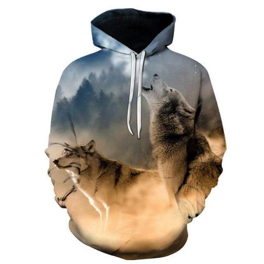 Animal Printed Hoodies Men Wolf Sweatshirts Hooded Hoodie Cool Plus Outwear Brand Quality Hoody 6XL Pullover Male Tracksuits