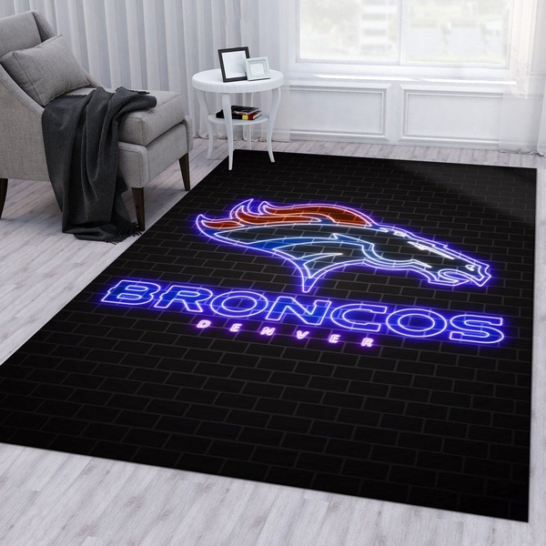 Denver Broncos Football Rug Bedroom Rug Home US Decor