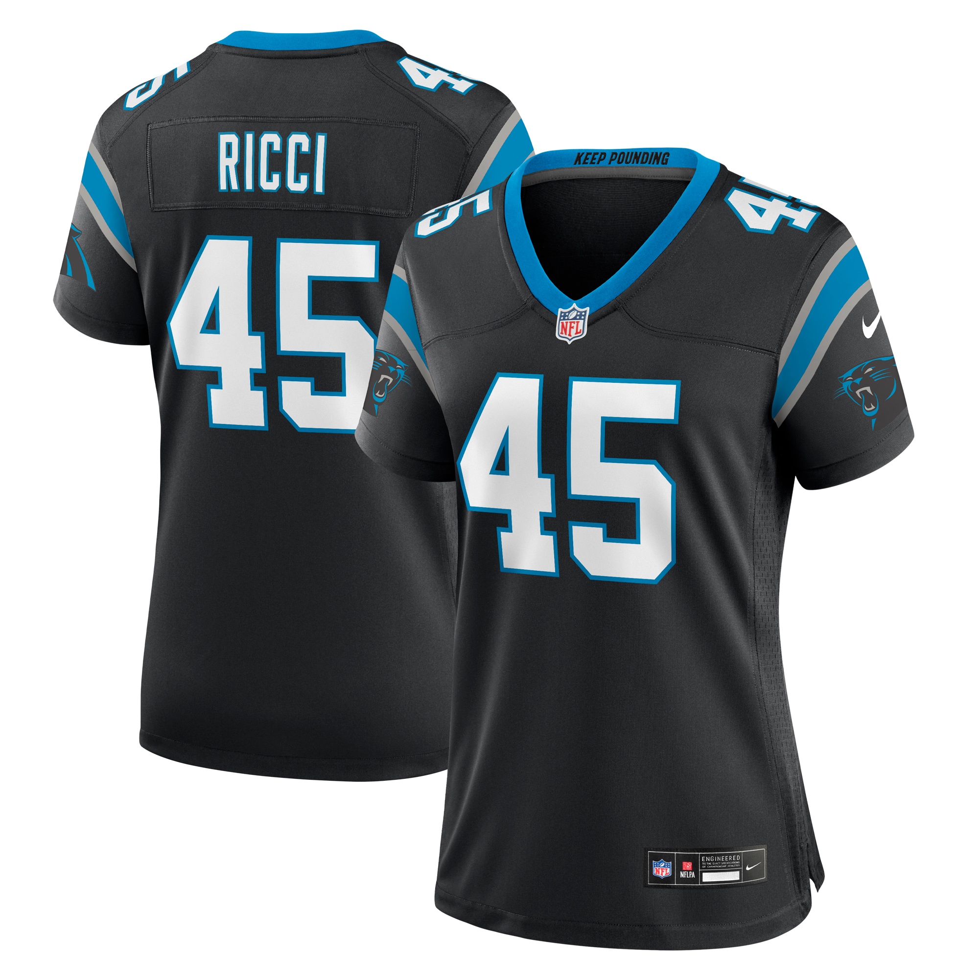 Women’s Carolina Panthers Giovanni Ricci Black Team Game Jersey