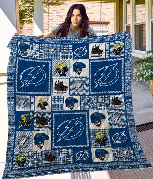 Tampa Bay Lightning 3D Quilt Blanket, Fleece Blanket