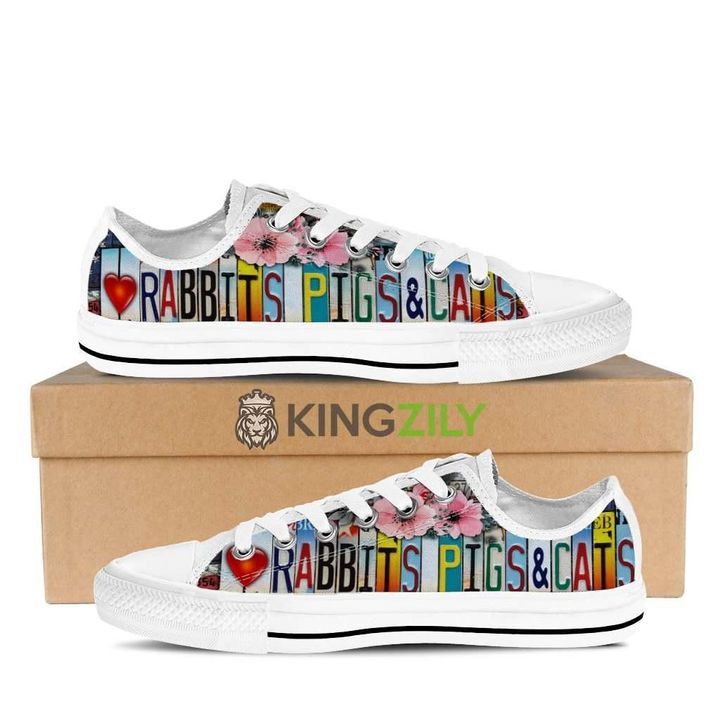 Love Rabbits Pigs Cats Low-top Shoes K0509 Low Top Canvas Shoes For Men Women Kid White Sole Low Top Canvas Shoes Custom Low Top Canvas Shoes Low Top Canvas Shoes