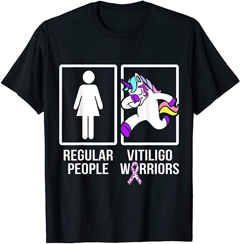 Vitiligo Awareness Unicorn Strong Melanin Warrior Survivor T-Shirt