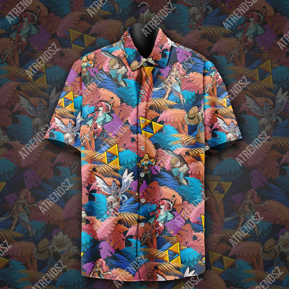 Legend Of Zelda Botw Hawaii Shirt Link Pattern Tropical Aloha Ha106452