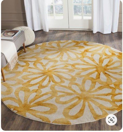 Dye Caron Vintage Boho Wool GE597 Round Rug  CYSI2907