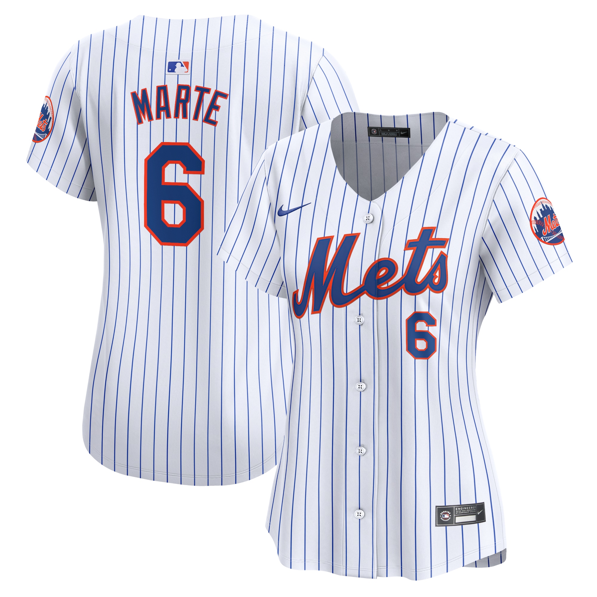 Starling Marte New York Mets Women's Home Limited Player Jersey – White