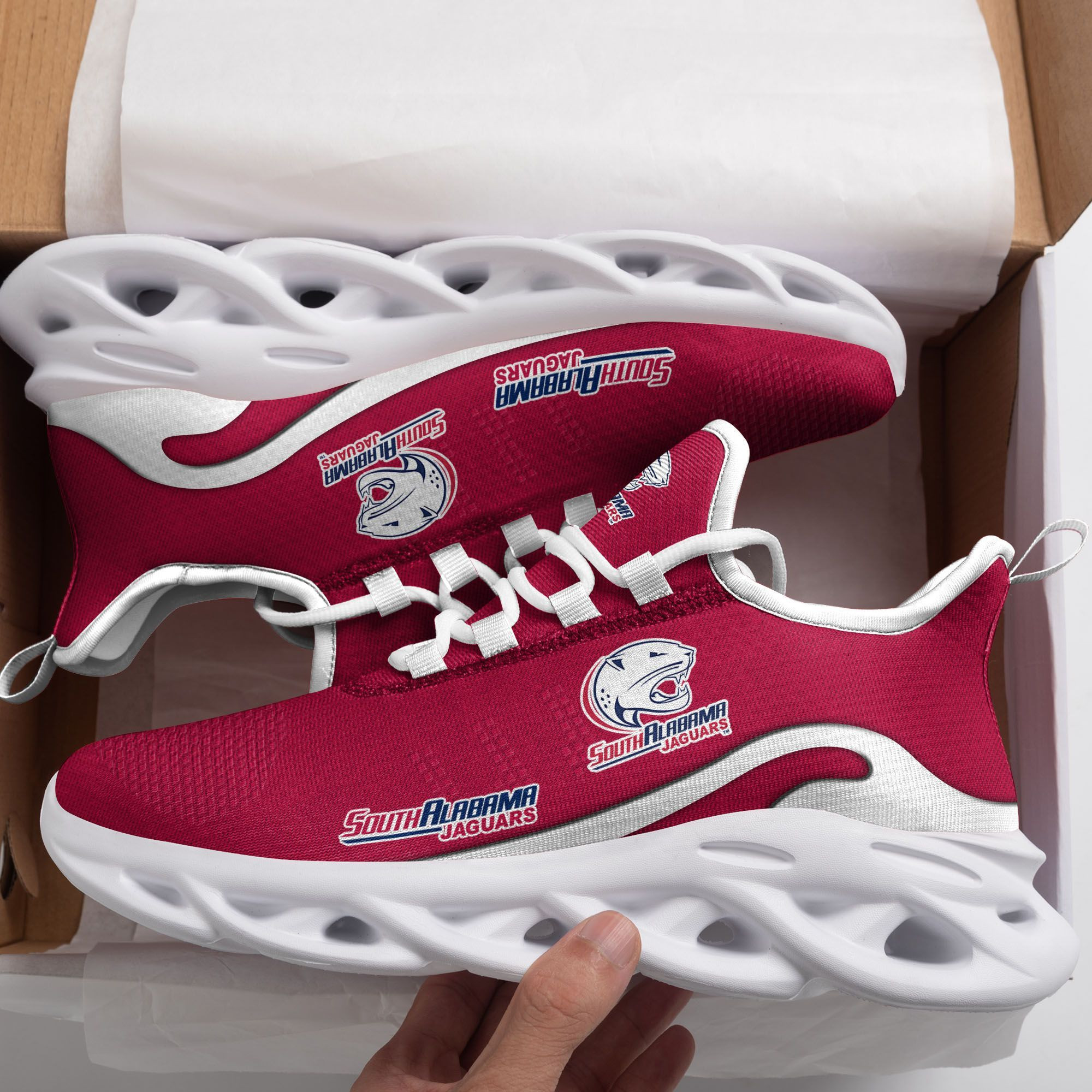 South Alabama Jaguars New Trending  D Printed  Max Soul Clunky Sneaker Shoes