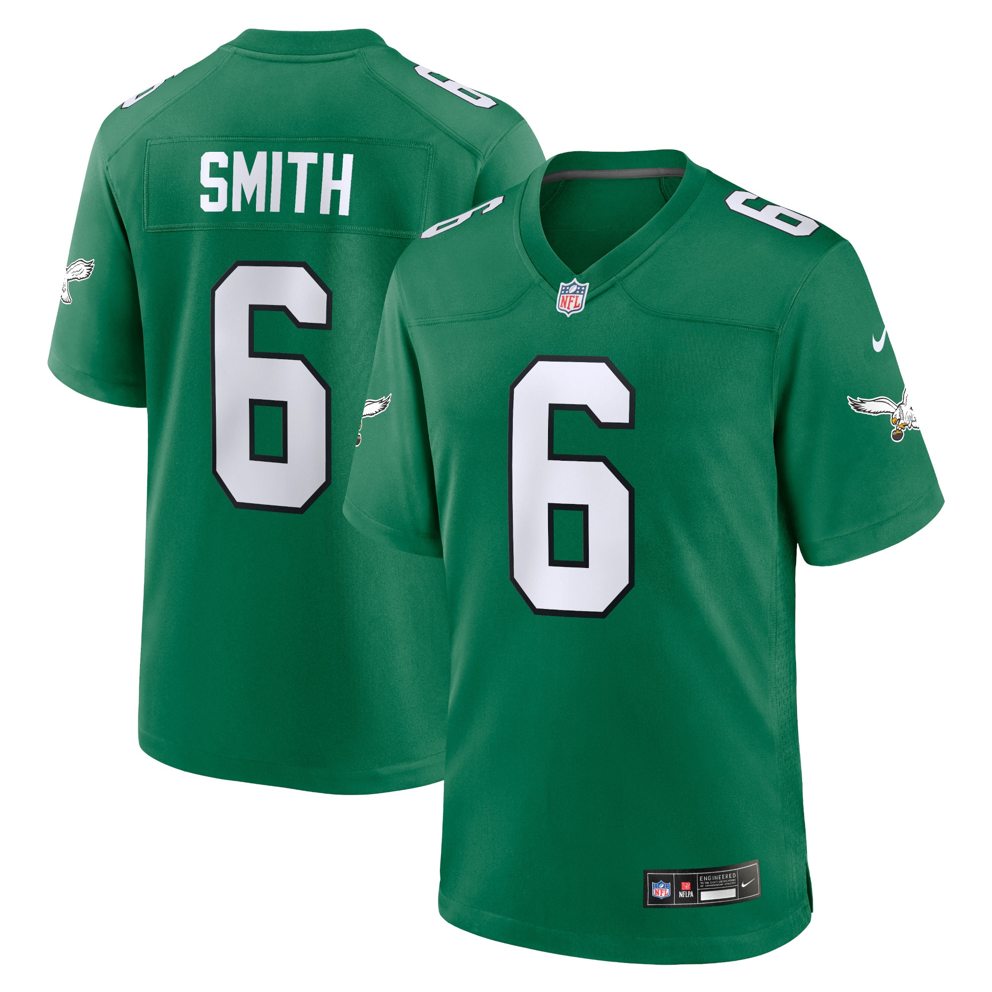 Men’s Philadelphia Eagles DeVonta Smith Kelly Green Alternate Game Player Jersey