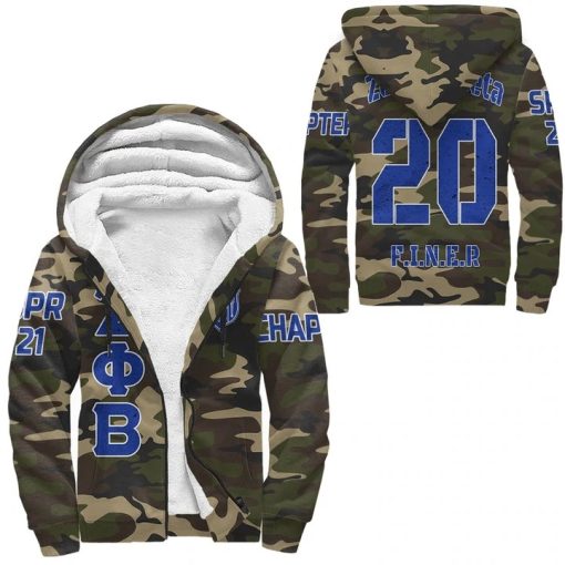 Zeta Phi Beta Camouflage Sherpa Hoodies