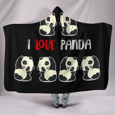 ViticStore™ I Love Panda Hooded Blanket