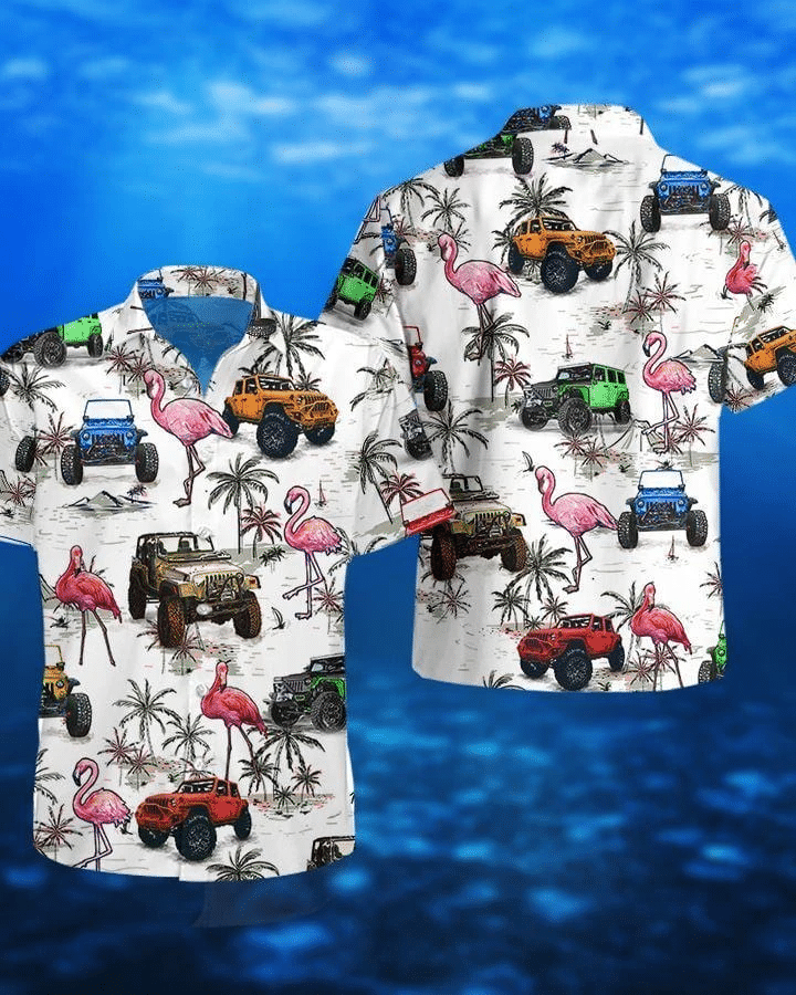 Jeep Flamingo Hawaii Shirt Unisex Adult Ha90959