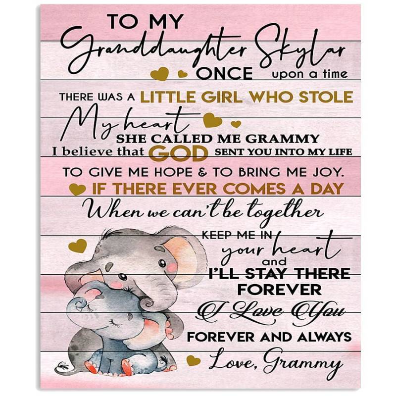 That’s Lovely Elephant Messages For Granddaughter Skylar Vertical Poster