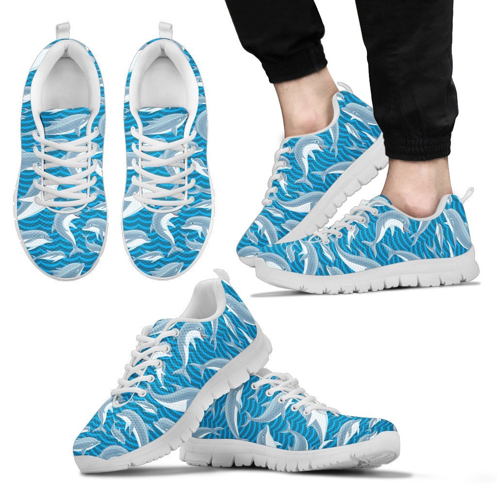 Dolphin Cute Print Pattern Men Sneakers