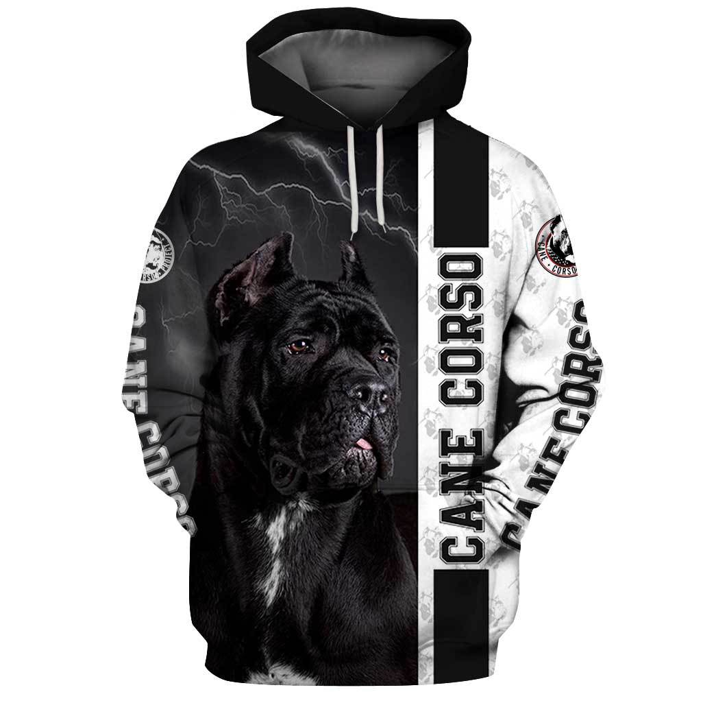 Cane Corso Black Lightning 3D Hoodie Full Printing