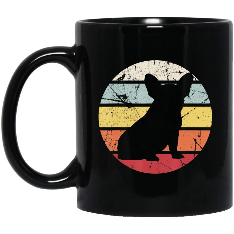 Fine Distressed Retro Vintage French Bulldog Pet Dog Mom Coffee Mug