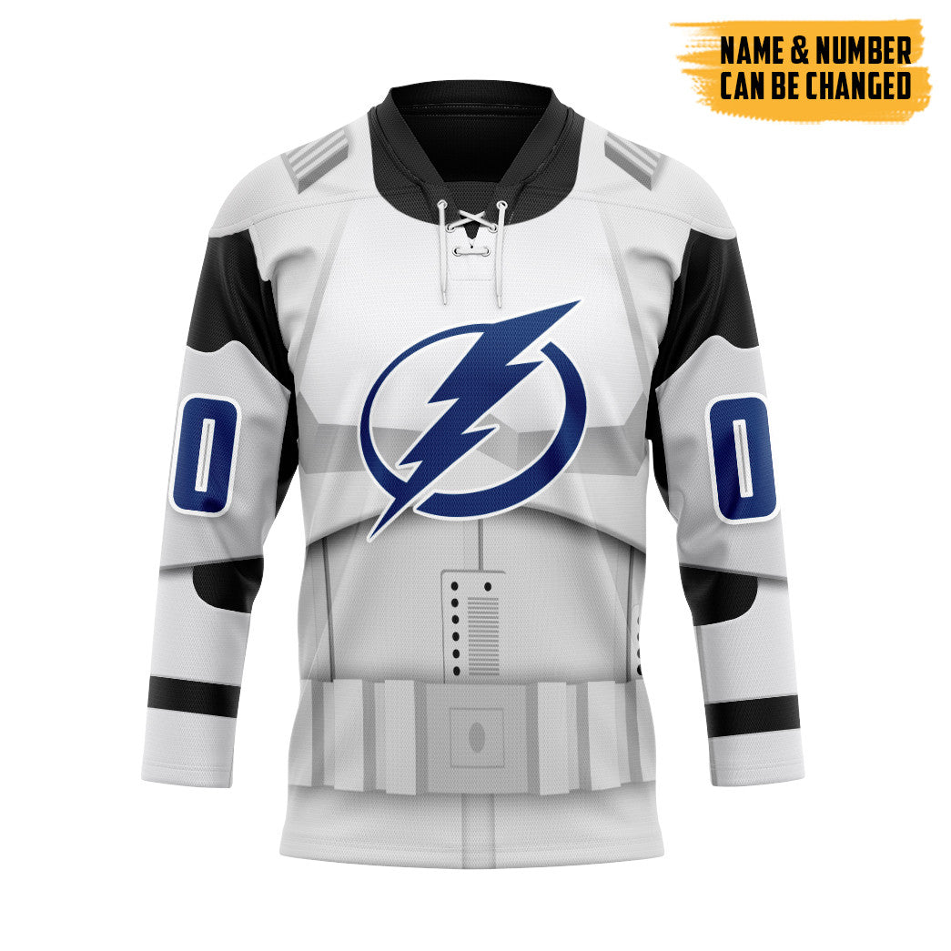 Gearhumans 3D S.W X Tampa Bay Lightning May The 4Th Be With You Custom Name Custom Number Hockey Jersey