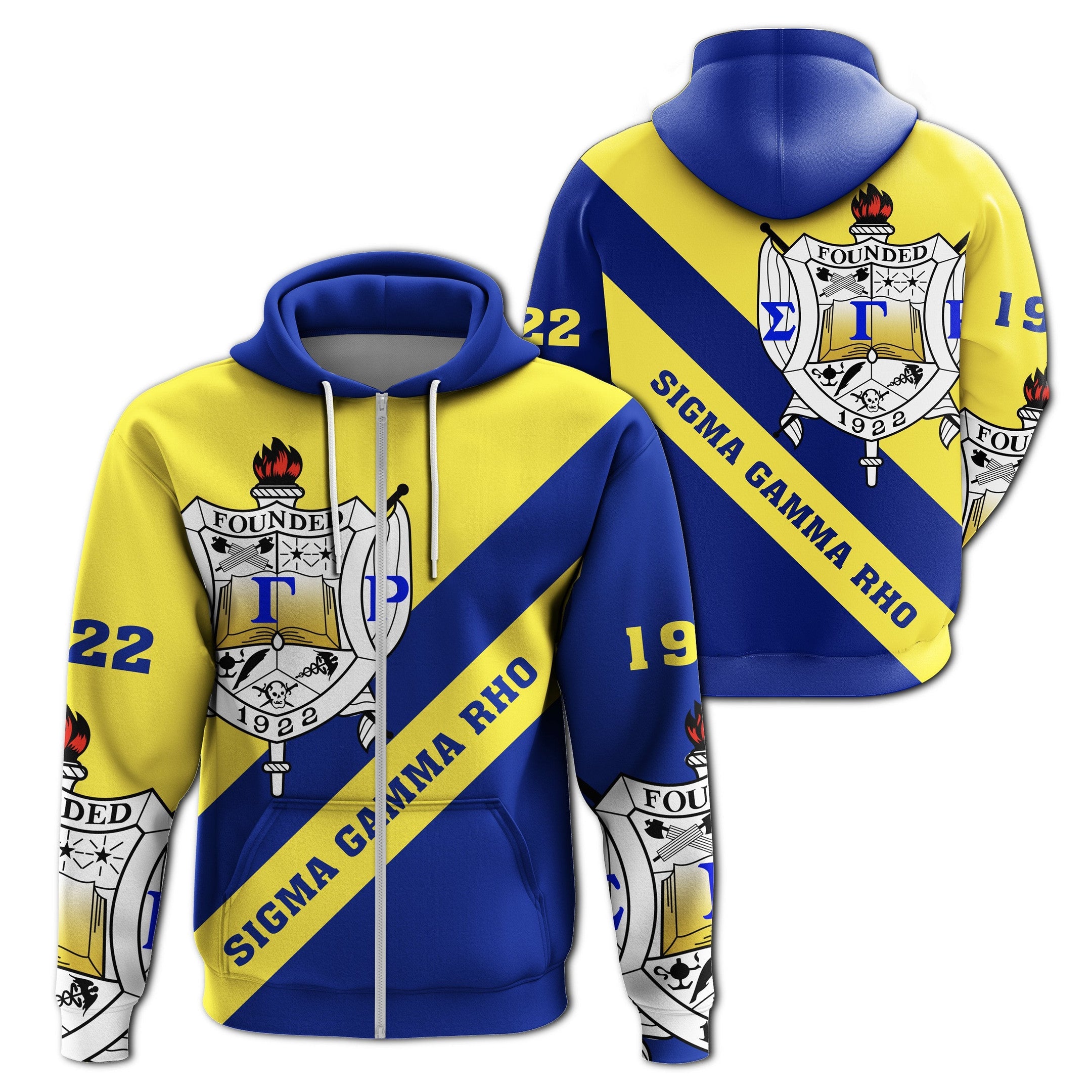 Sorority Hoodie – Original Sigma Gamma Rho Zip Hoodie – Tech Style