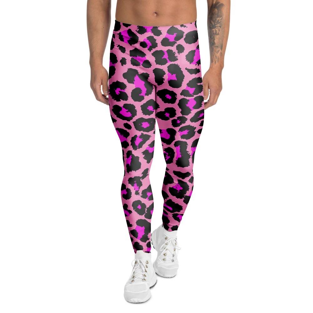 Pink Cheetah Leopard Men’S Leggings