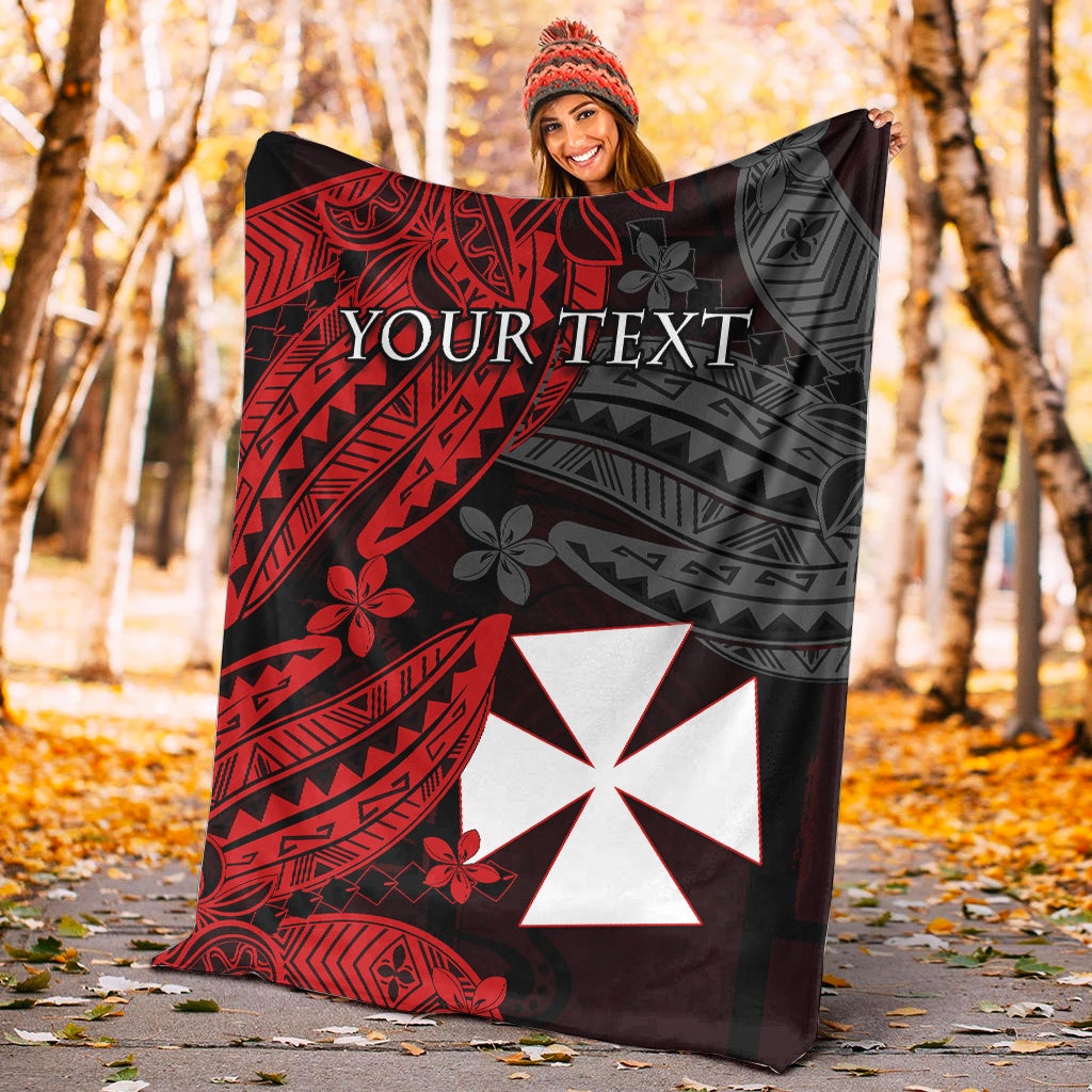 (Custom Personalised) Wallis And Futuna Premium Blanket Enjoy Polynesian Flowers Lt13