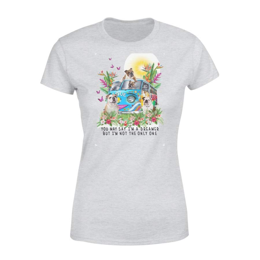 Bulldog Dreamer, Hippie T- shirt, Bus T- shirt, Women Tees, Men T- shirt – Standard Women’s Tee