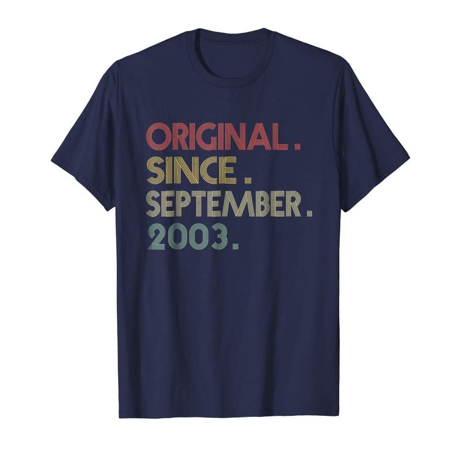 15th Birthday Vintage Original since September 2003 T-Shirt