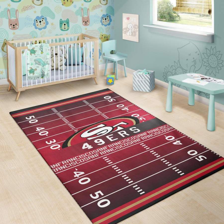 49Ers Football Field Area Rug Sportswearuse Shop