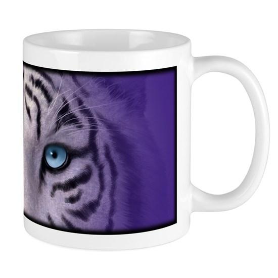 White Tiger Purple Mug