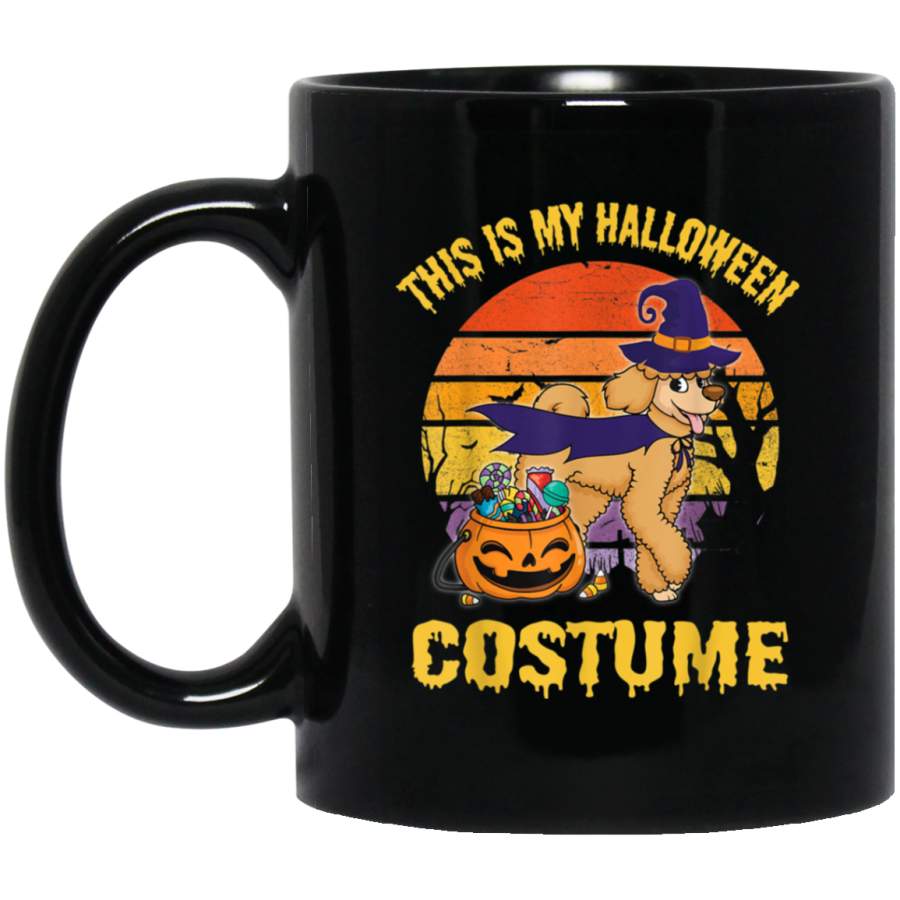 Standard Poodle Dog Witch Candy This Is My Halloween Costume Funny Mug