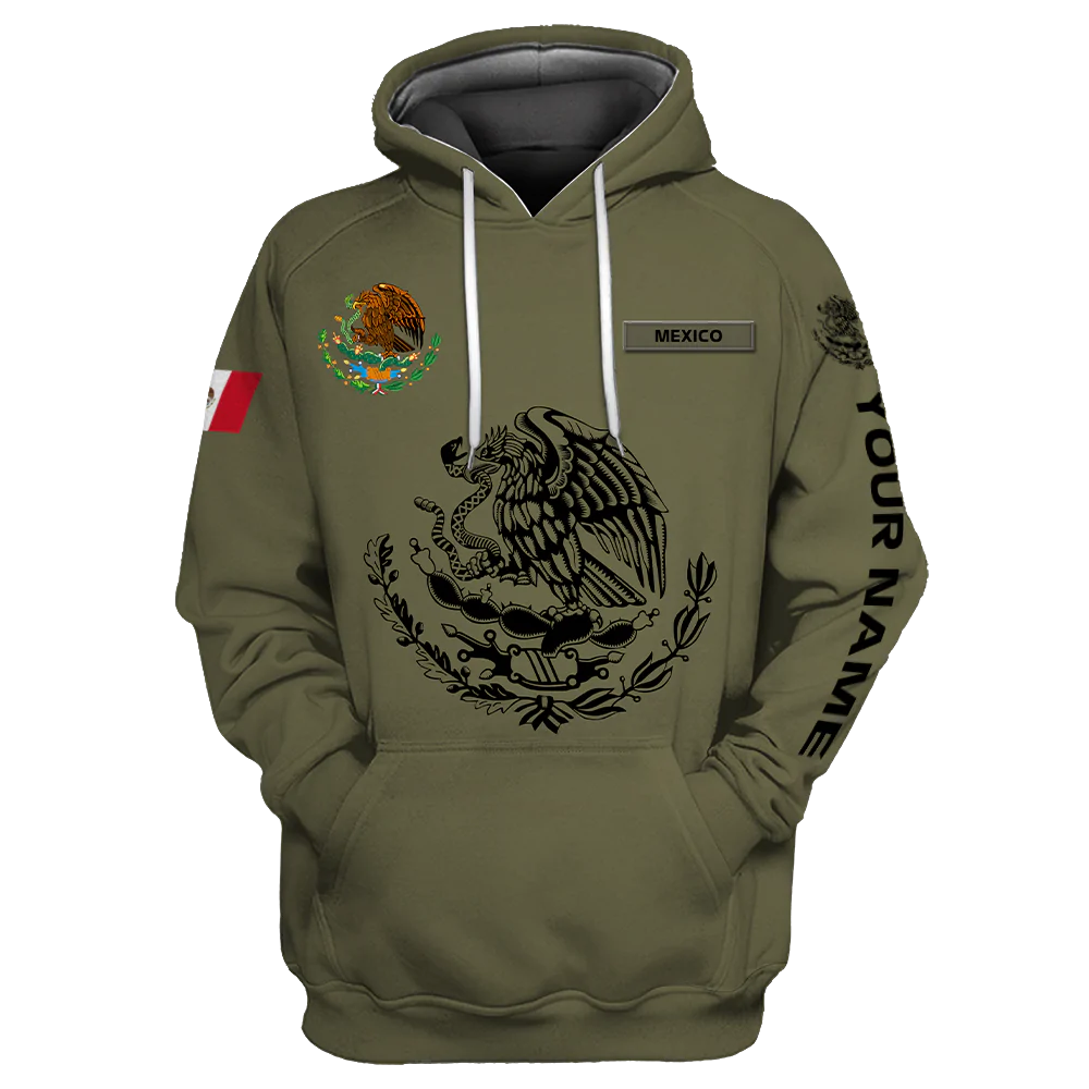 Customized 3D All Over Print Mexico Hoodie