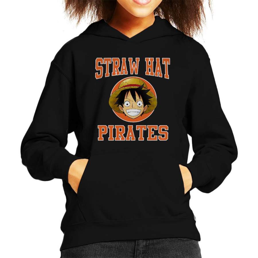 Straw Hat Pirates Monkey D Luffy One Piece Kid’s Hooded Sweatshirt