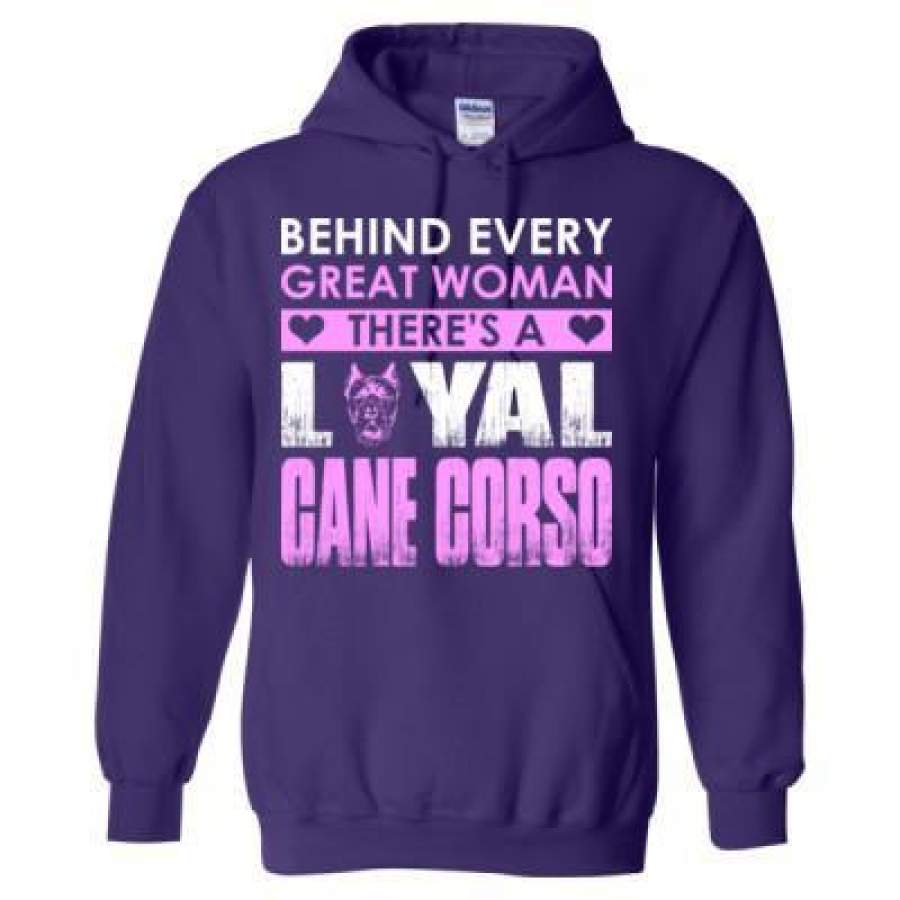 AGR Behind Every Great Woman Theres A Loyal Cane Corso – Heavy Blend™ Hooded Sweatshirt