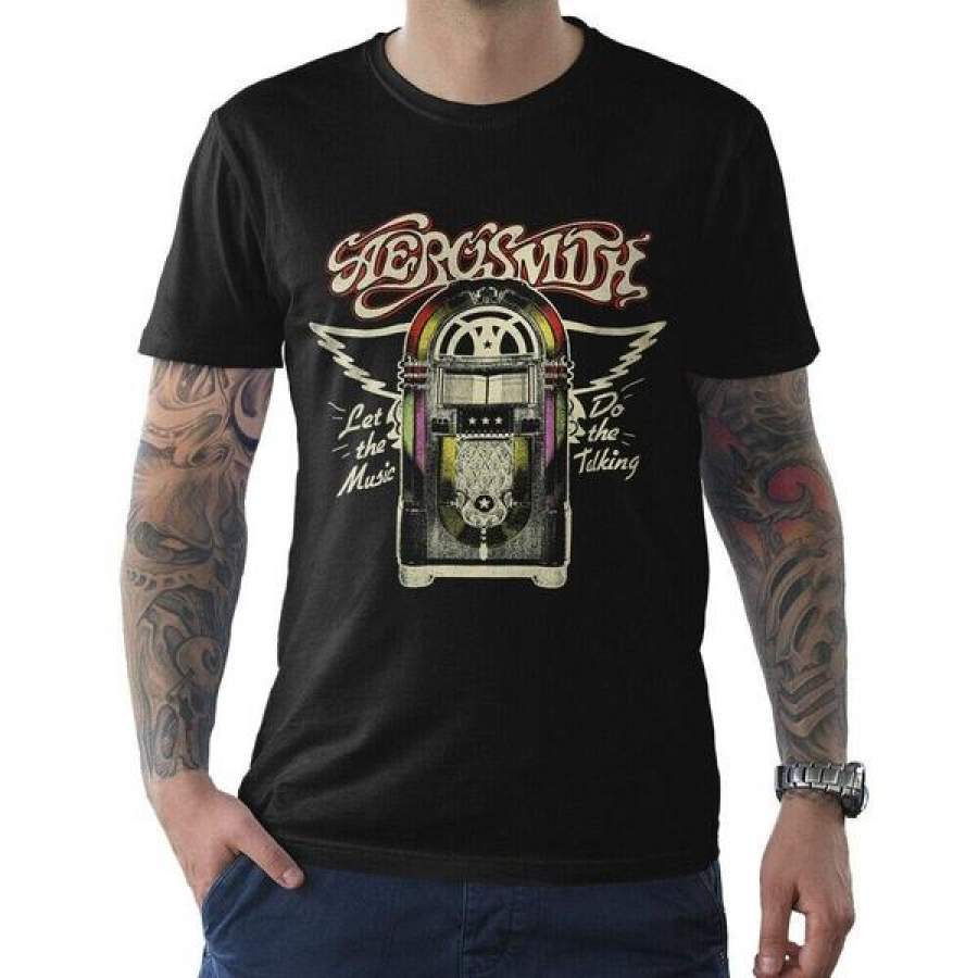 Aerosmith Vintage T-Shirt  Rock Band Tee  Men’S