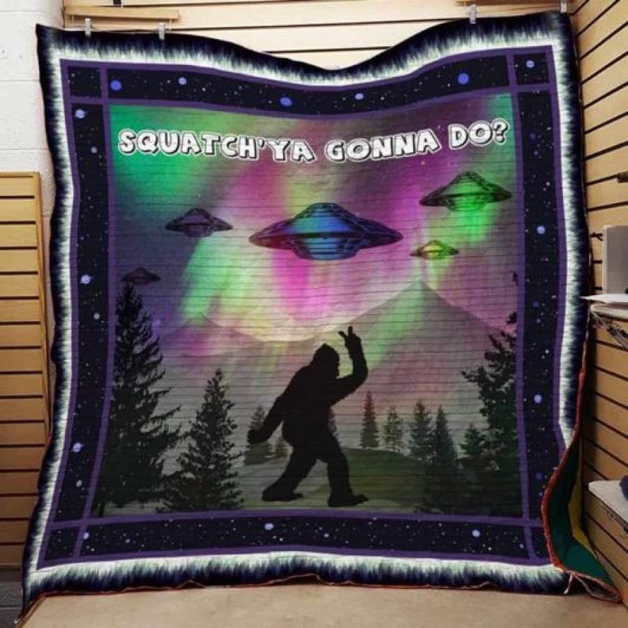 Wozoro Quilt Blanket Camping Squatch’ya Gonna Do Twin Queen King Size