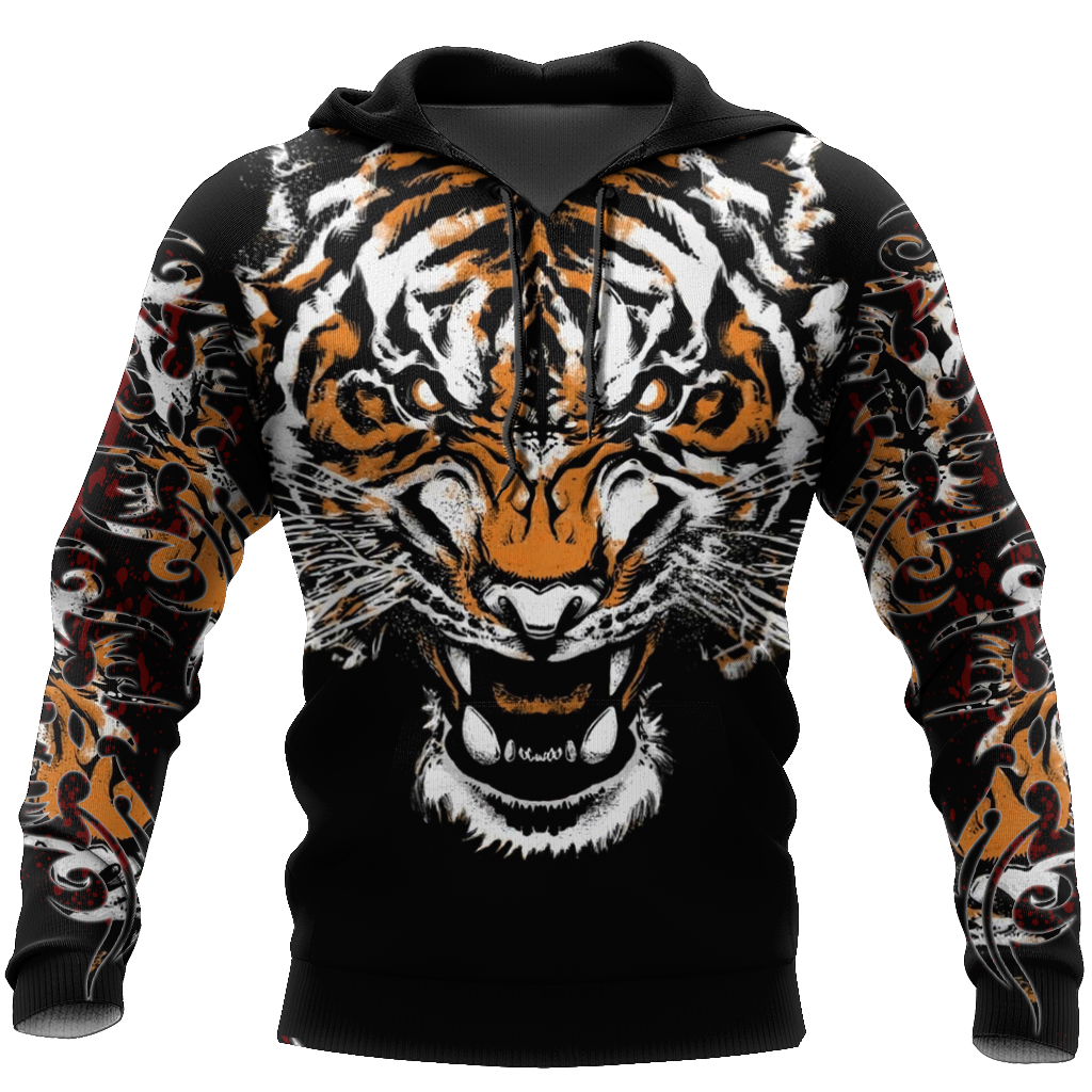 Tmarc Tee Tiger Fighter D Over Printed Shirt For Men And Women