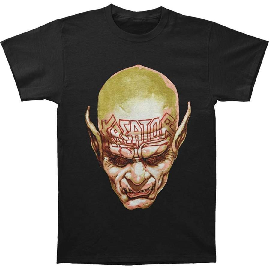 YPS Fashion Men’s T-Shirt Kreator Men’s Face Logo T-shirt Men Cotton T Shirt Funny Shirts