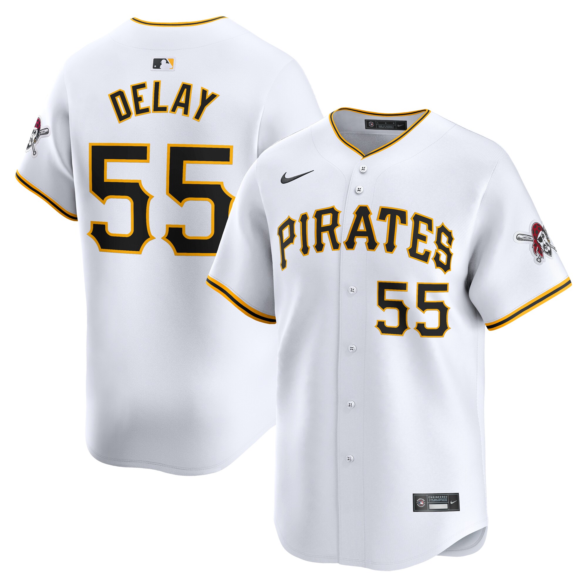 Jason Delay Pittsburgh Pirates Home Limited Player Jersey  White