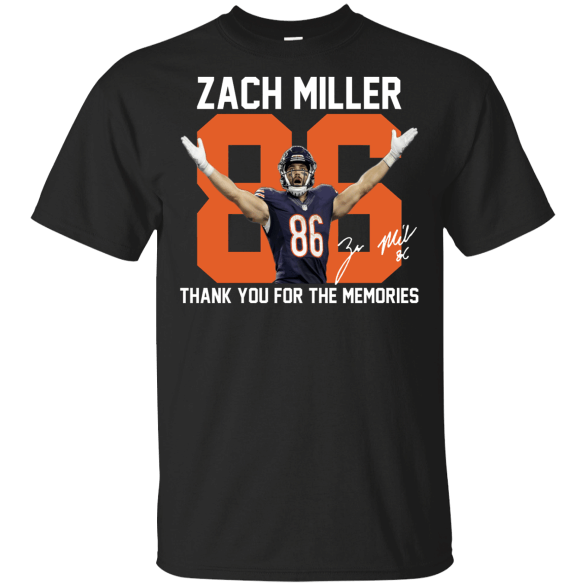 Zach Miller Thank You For The Memories Chicago Bears Football Fans Shirt