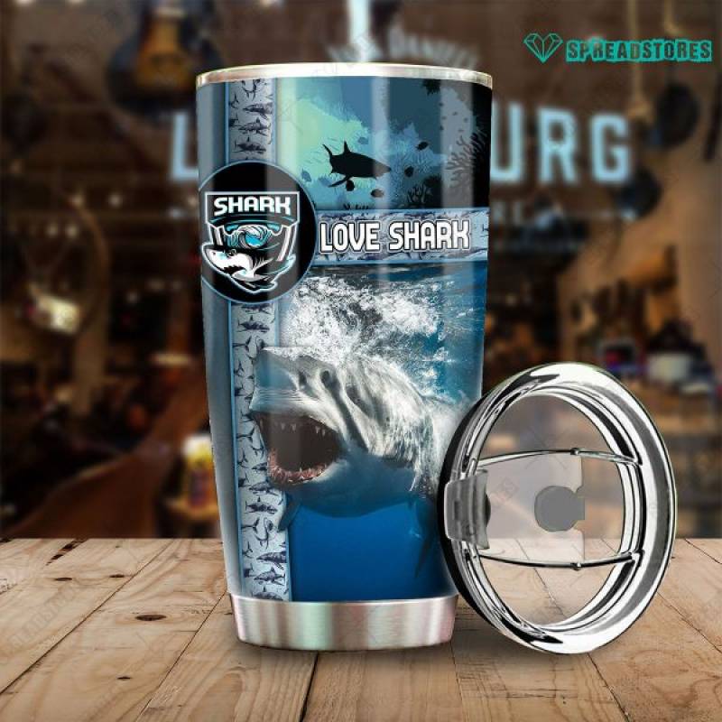 Spread Store Love Shark Stainless Steel Tumbler 1003 All Over Print