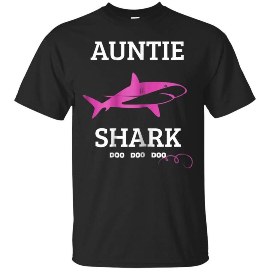 AGR Womens Funny Auntie Shark Doo Doo Doo Womens Tshirt Gift Tee Jaq T-shirt