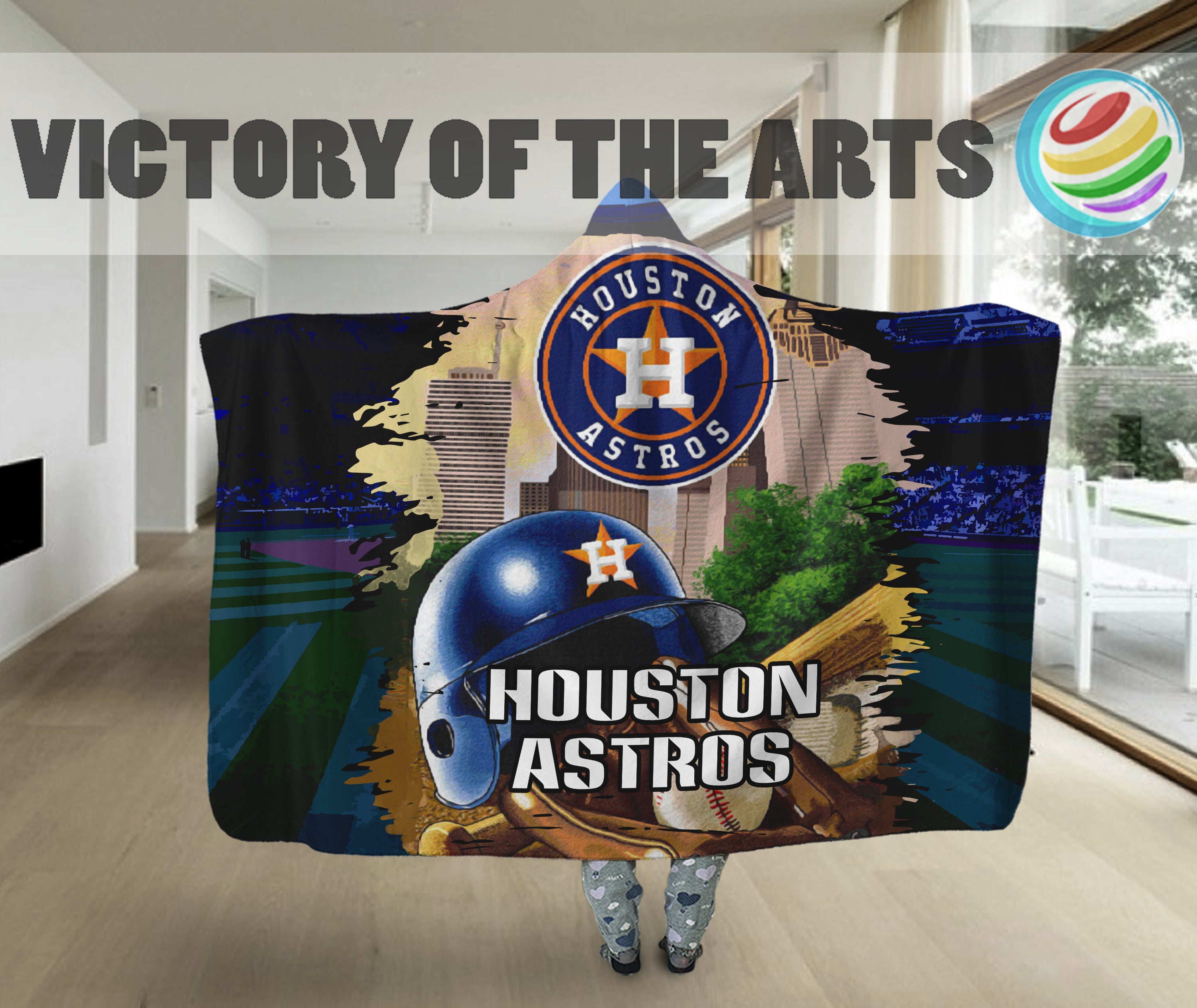 Houston Astros Home Gift For Fan 3D Full Printing Hooded Blanket 5911