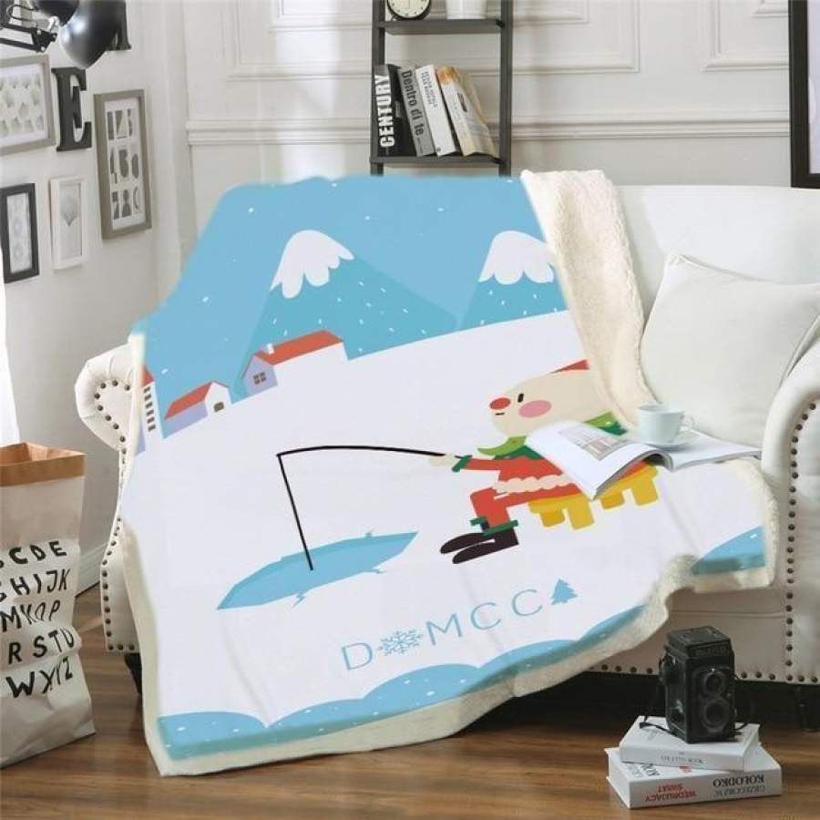 X-Mas Fishing In Snow Blanket Christmas Decoration Ideas Christmas Gift Ideas