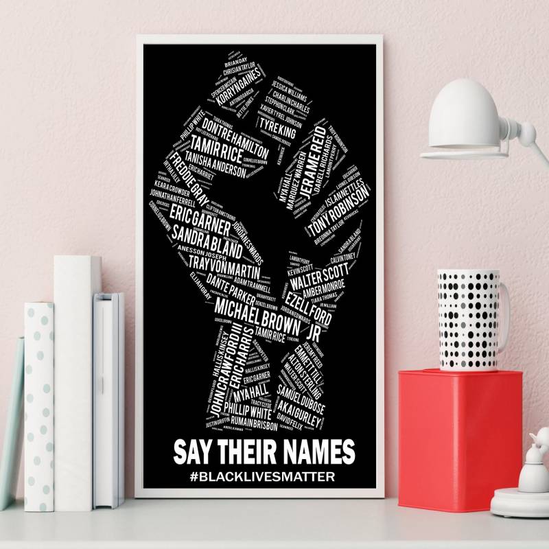 Say Their Names Black Lives Matter Poster