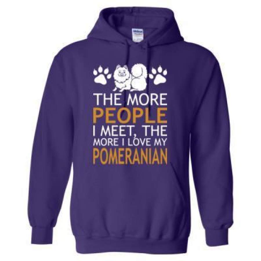 AGR The More People I Meet The More I Love My Pomeranian – Heavy Blend™ Hooded Sweatshirt