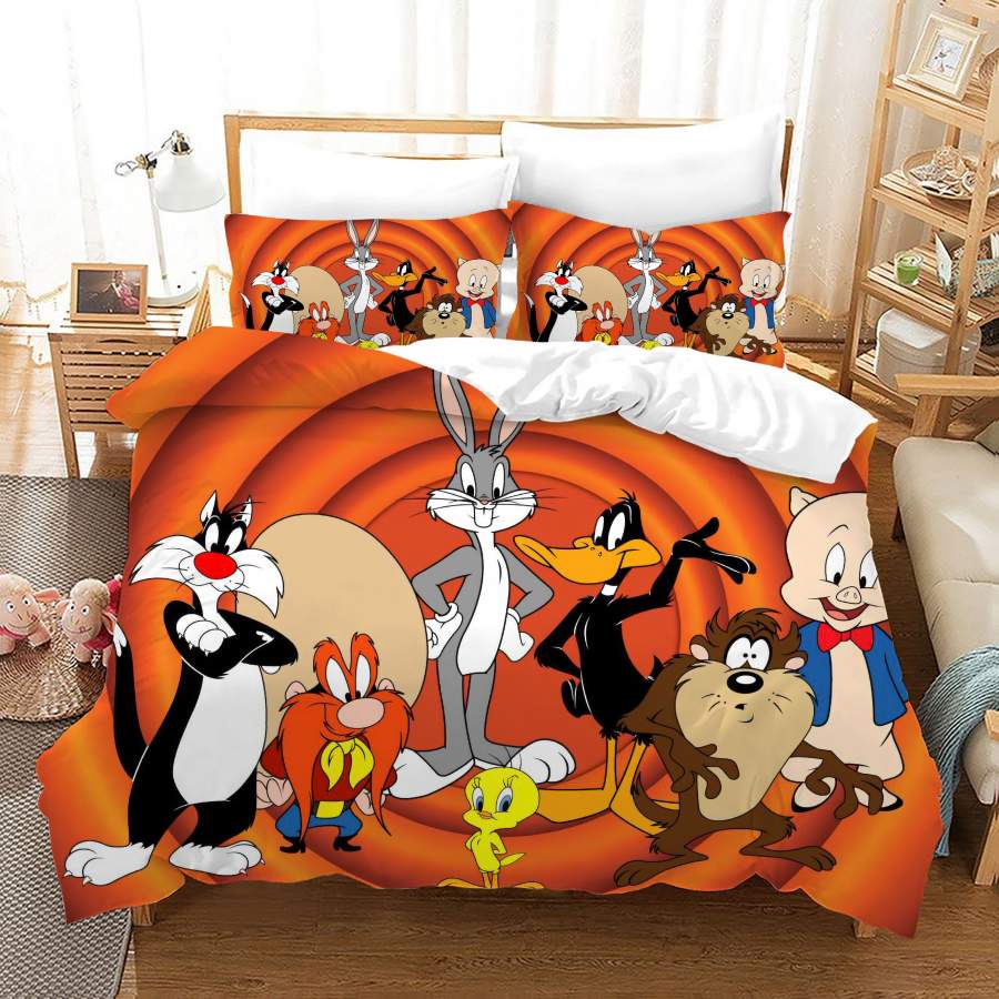 Looney Tunes Bugs Bunny #20 Duvet Cover Quilt Cover Pillowcase Bedding Set Bed Linen Home Bedroom Decor