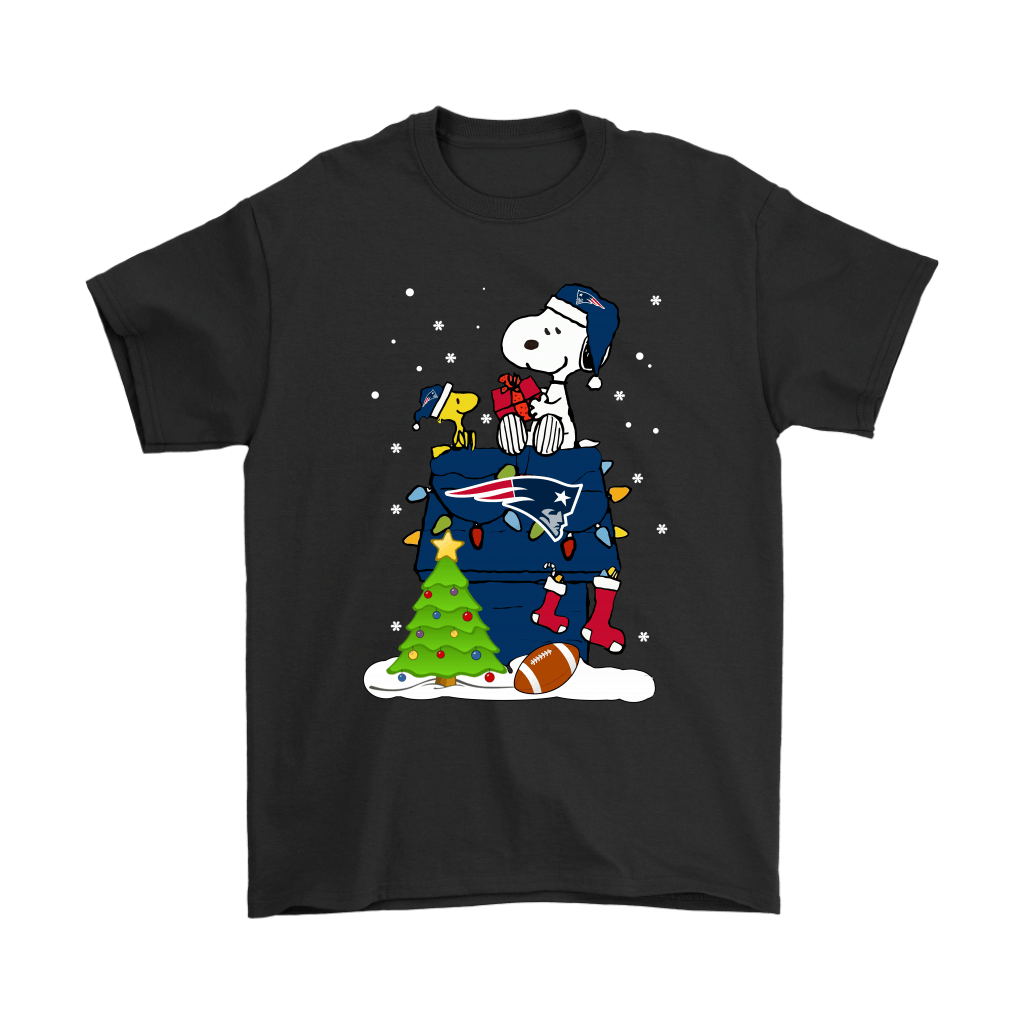 Get Here A Happy Christmas With New England Patriots Snoopy Shirts