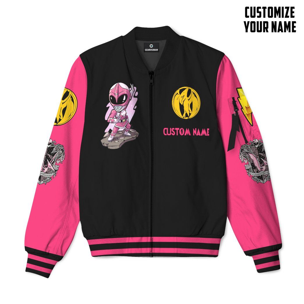 Casespring 3D Mighty Morphin Power Ranger Pink Custom Name Bomber