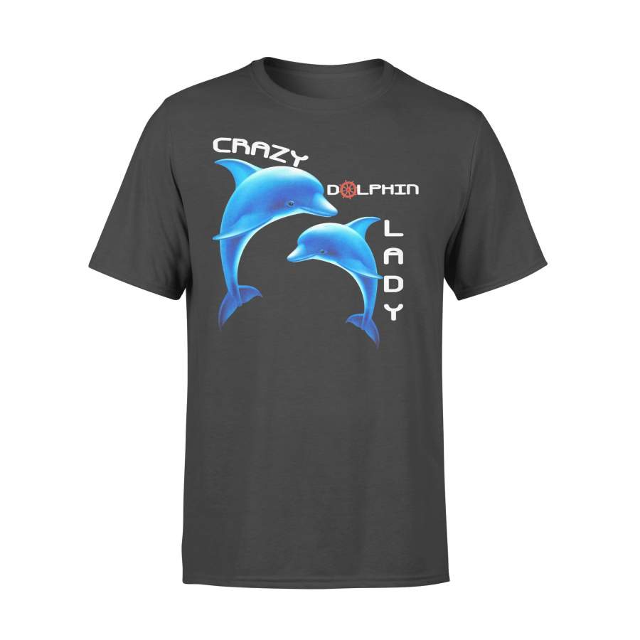 Official Crazy Dolphin Lady T-shirt