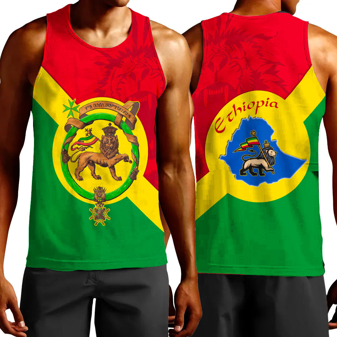 Africa Zone Clothing – Ethiopia Lion Haile Selassie Tank Top A35